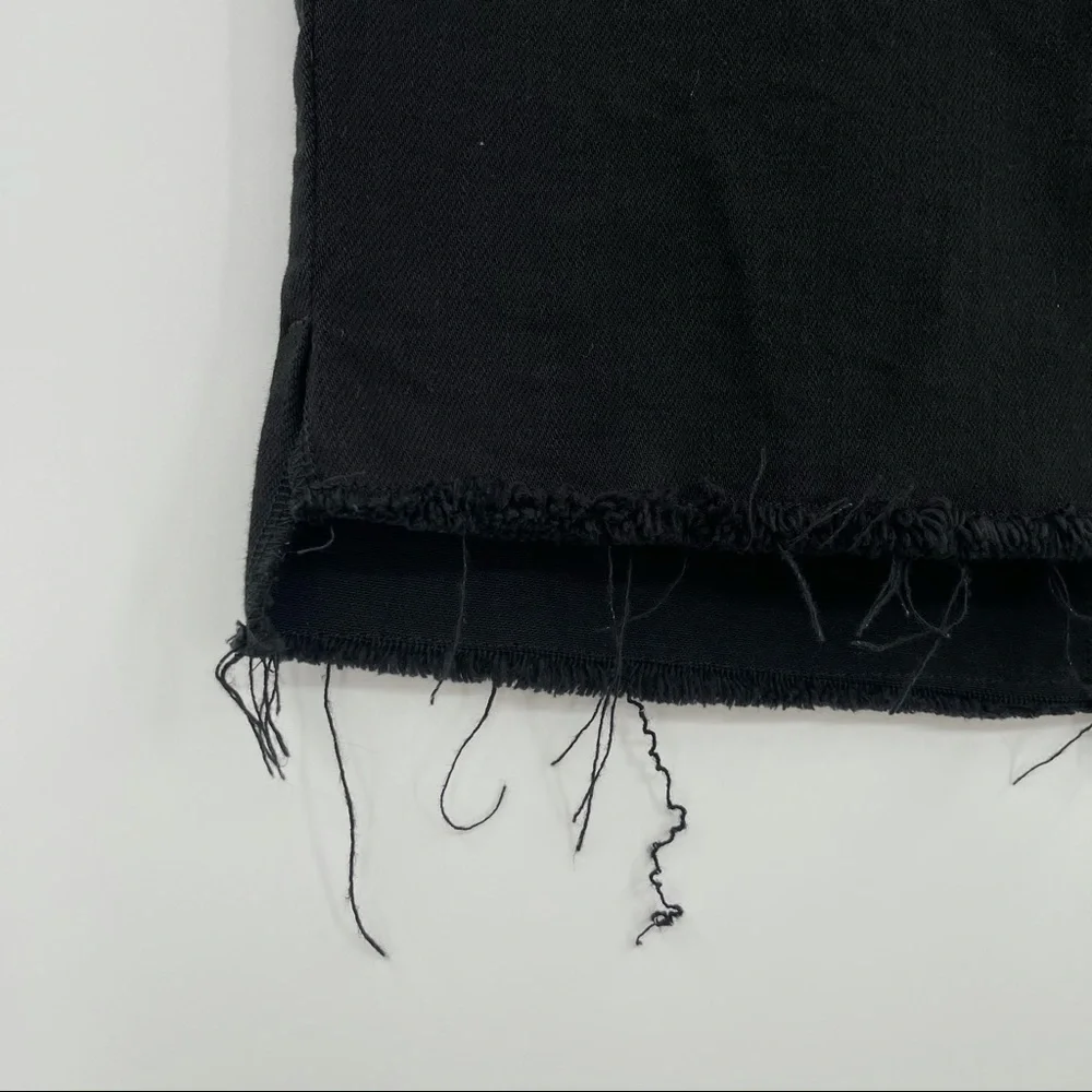 Wilfred Free‎ Tanit Denim Skirt Faded Black Raw Hem
